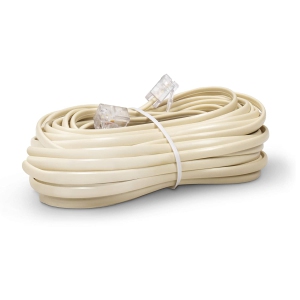 Phone Line Cord 25 Feet - Modular Telephone Extension Cord 25 Feet - 2 Conductor (2 pin, 1 line) Cable - Works Great
