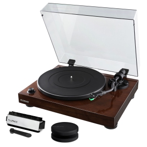 Fluance RT81 Elite Vinyl Turntable Record Player, Audio Technica Cartridge with Record Weight and Vinyl Cleaning Kit