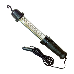Koolatron 12V Portable Hanging LED Work Light w/ 10 Ft (3 m) Cord, Black, Handsfree Lantern, Weatherproof Flood Light, Camping, Jobsite, Emergency
