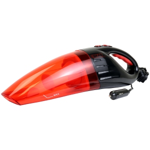 Oskar 12V Wet/Dry Handheld Vacuum for Car Interiors with 11.5 ft Cord, 3 Nozzles, Washable Filter - Red/Black