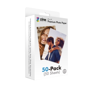 Papier Photo Instantané Premium Zink 2"x3", Papier d'Impression Adhésif (50 Feuilles)