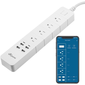 Apone Smart Plug Power Strip Surge Protector with USB Ports, Compatible with Alexa & Google Home, No Hub Required