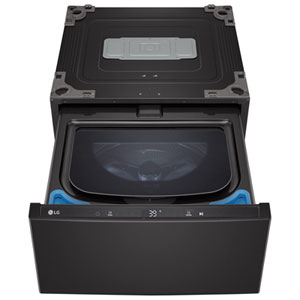 LG SideKick 1.0 Cu. Ft. (IEC) Front Load Washer with Sanitize Cycle - Energy Star (WD300CB) - Black Steel