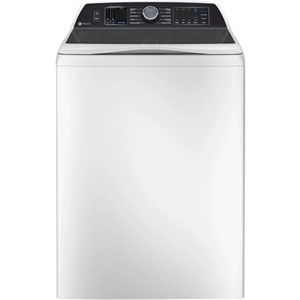 GE Profile 6.2 Cu. Ft. (IEC) Top Load Washer with Sanitize with Oxi, Microban, FlexDispense, and Wi-Fi - Energy Star (PTW705BSTWS) - White