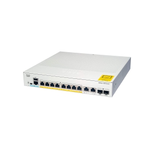 Cisco Catalyst 1000-8T-E-2G-L Network Switch, 8 Gigabit Ethernet Ports, 2X 1G SFP/RJ-45 Combo Ports, Fanless Operation, External PS (C1000-8T-E-2G-L)