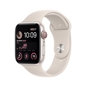 Apple Watch SE (2nd Gen) [GPS + Cellular 44mm] Smart Watch w/Starlight Aluminum Case & Starlight Sport Band - M/L.