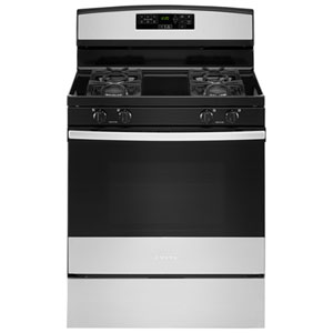 Amana 30" 5.0 Cu. Ft. Self-Clean Freestanding Gas Range (AGR6603SMS) - Stainless Steel