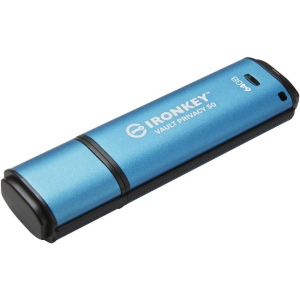 IronKey IKVP50 Vault Privacy 50 Series 64GB USB 3.2 (Gen 1) Type A Flash Drive (IKVP50/64GB)
