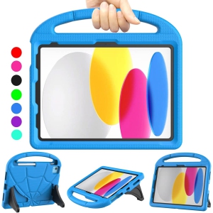 Kids Case for iPad 10th Generation 10.9 Inch 2022, L iPad Air 5th/4th Generation Case, iPad Pro 11 Inch Case Lightweight Shockproof with Handle Stand for iPad 10th/Air 5th/Air 4th/