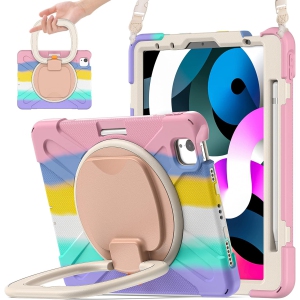 S iPad Air 5th/4th Generation Case 2022/2020, iPad Pro 11 4th Generation Case 2022 (3rd/2nd/1st Gen, 2021/2020/2018), Kids Cover Rotate Stand/Hand Grip/Shoulder Strap/Pencil Holder