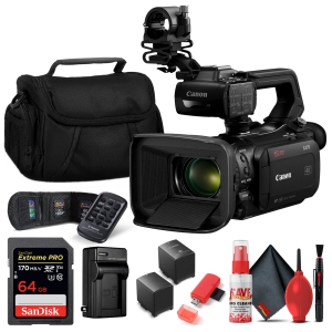 Canon XA70 Camcorder Bundle - 64GB Card, Extra Battery, Charger, and More