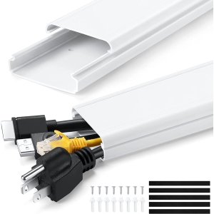 Cable Covers for Wall Mount TV -34in Wall Cable Management Raceway, Large TV Cord Hider - Paintable TV Cord Cover