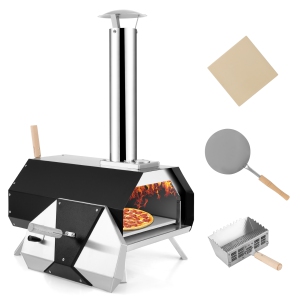 Costway Outdoor Pizza Oven Machine 12" Pizza Grill Maker Portable with Foldable legs