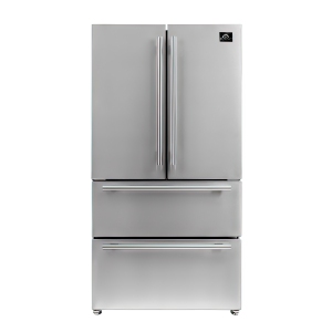 Forno Moena 36-inch French Door Counter Depth Refrigerator - 19 cu.ft., Stainless Steel Color, Professional Handle