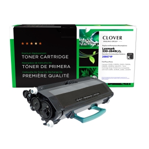 Clover Imaging Group Remanufactured Black Toner Cartridge for Lexmark E260/E360/E460/E462; Dell 2330/2350 - (200671P)-Refurbished Excellent