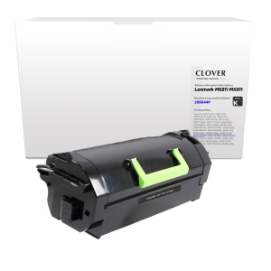 Clover Imaging Group Remanufactured Black Toner Cartridge for Lexmark MS711/MS811/MS812/MX711/MX811/MX812 - (200644P)-Refurbished Excellent