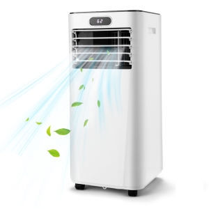 Gymax 3-in-1 Portable Air Conditioner - 8000 BTU (230 sq ft Coverage) - Window Kit, Remote - White