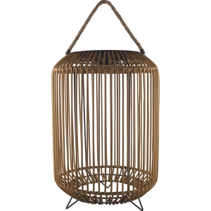 BAZZ Tulum 13 x 19 in. Solar LED Outdoor Patio Light Fixture Lamp-Beige, F19287BG
