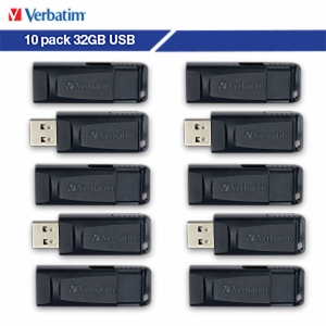 Verbatim Store n Go 32GB USB 2.0 Type-A Flash Drive - 10 Pack (70893)