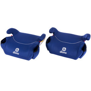 Diono Solana, No Latch, Pack of 2 Backless Booster Car Seats, Lightweight, Machine Washable Covers, Cup Holders, Blue