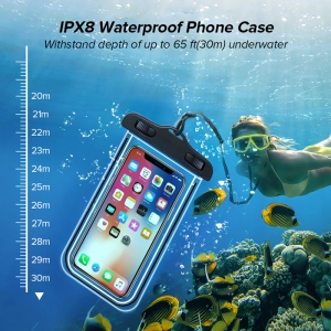 Waterproof Phone Pouch Universal Waterproof Case Dry Bag for iPhone Samsung Google Underwater Phone Protector - Black (FREE SHIPPING)