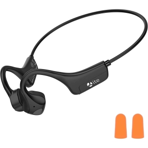 Wireless Bone Conduction Headphones Bluetooth 5.2 Open-Ear Earbuds with Built-in Mic, Sports Sweatproof IP54 Headset for Running and Workouts Cycling - Black