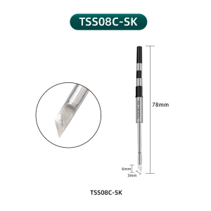 Replacement Soldering Iron Handle Tip Replacement (Knife Tip) Compatible With Quick Q8 Soldering Station (Quick Model # TSS08C-SK)