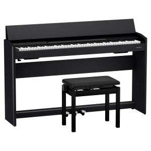 Roland F701 Digital Piano with Stand and Bench - Charcoal Black