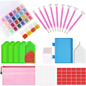 ISTAR 74 Pcs Diamond Painting Tools Box Diamond Accessories Diy Art Craft Set
