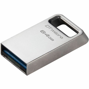 Kingston DataTraveler Micro 64GB USB 3.2 (Gen 1) Flash Drive (DTMC3G264GBCR)