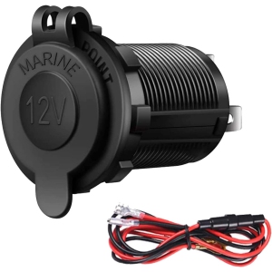 ISTAR 12V Cigarette Lighter Socket with Eject Button Cigarette Lighter Plug Car Cigarette Lighter Replacement Auxiliary Power Outlet for Automotive Car Golf Cart
