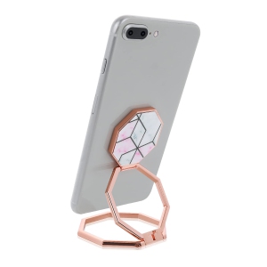 Cell Phone Ring Holder Finger Kickstand, Foldable 360° Rotation Cellphone Stand for Desk, Magnetic Car Mount, for Phone Back Grip Office Desktop (Rose Gold)