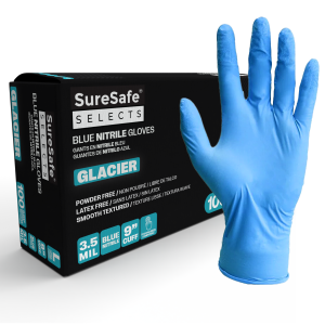 SureSafe Nitrile Gloves 3.5MIL - BLUE 100/Box