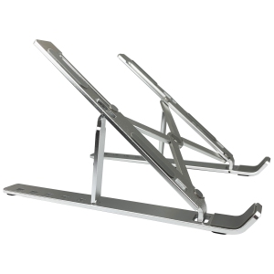 Amer Mounts Laptop Stand for Desk, Aluminum 6-Levels Adjustable Portable Computer Stand Laptop Cooling Pad, Ventilated Laptop Riser Supports 10-15.6" Tablets Notebook AMRNS02