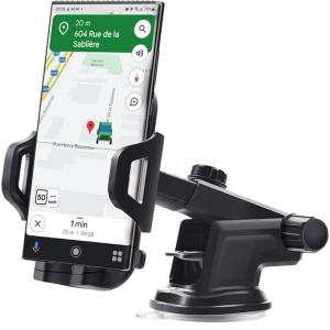 GlobalTone - 3-in-1 Rotating Car Phone Holder, Black