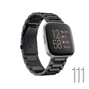 Suoman for Fitbit Versa 4 / Versa 3 / Sense 2 / Fitbit Sense Metal Bands Men Women,Ultra-Thin Lightweight Stainless Steel Wristbands with Tools Solid Classic Durable Bracelets Stra