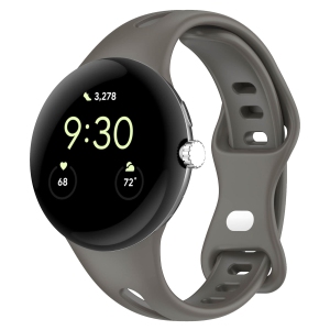 Lyfatz Compatible With Google Pixel Watch Bands for Women Men, Slim Thin Stylish Durable Soft Silicone Slim Hollow Out Sport Watch Bands for Google Pixel