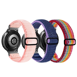 20mm Stretchy Bands Compatible with Samsung Galaxy Watch 5/4 40mm 44mm/Watch 5 Pro 45mm/Watch 4 Classic 42mm 46mm, Nylon Strap for Galaxy Active 2 40 44mm/Active 40mm/Watch 3 41mm/