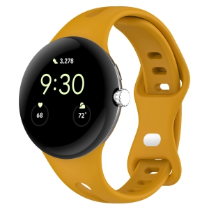Lyfatz Compatible With Google Pixel Watch Bands for Women Men, Slim Thin Stylish Durable Soft Silicone Slim Hollow Out Sport Watch Bands for Google Pixel