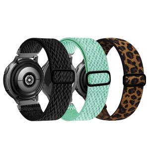 20mm Stretchy Bands Compatible with Samsung Galaxy Watch 5/4 40mm 44mm/Watch 5 Pro 45mm/Watch 4 Classic 42mm 46mm, Nylon Strap for Galaxy Active 2 40 44mm/Active 40mm/Watch 3 41mm/