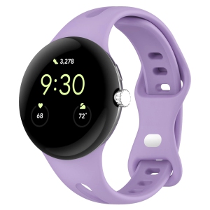 Lyfatz Compatible With Google Pixel Watch Bands for Women Men, Slim Thin Stylish Durable Soft Silicone Slim Hollow Out Sport Watch Bands for Google Pixel