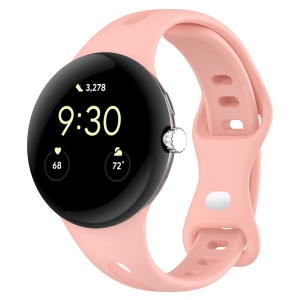 Lyfatz Compatible With Google Pixel Watch Bands for Women Men, Slim Thin Stylish Durable Soft Silicone Slim Hollow Out Sport Watch Bands for Google Pixel