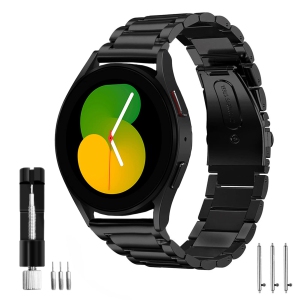 SPGUARD Galaxy Watch 5 Band 40mm/44mm/Pro 45mm&Galaxy Watch 4 Band 40mm/44mm/Watch 4 Classic 42mm/46mm Stainless Steel Metal 20mm Bands Compatible with Samsung Galaxy Watch 5 40/44