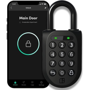 igloohome New Smart Padlock 2 (SP2), The Toughest Smart Padlock – Generate Access from Anywhere with The Mobile app (iOS/Android) – No WiFi Needed, Waterproof (IPX7) & Rechargeable