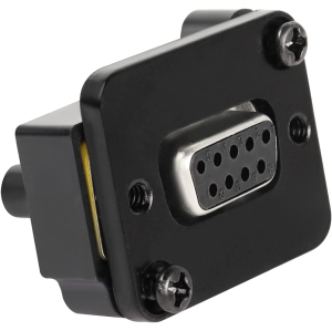 Q DB9 Panel Mount Straight Through Connector Adapter 9-pin RS232 Serial Female to Male Panel Mount Socket Converter Coupler, for Video Network Communication