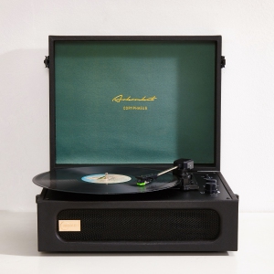 Arkrocket Coryphaeus Bluetooth Turntable Deluxe Edition Record Player(Black/Green)