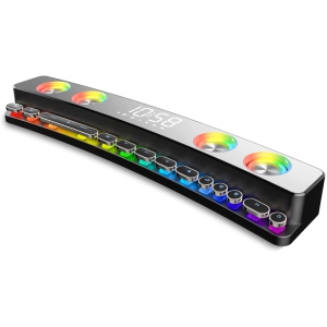 axGear Computer Speakers Desktop FM RGB PC Gaming Speaker Soundbar with Bluetooth