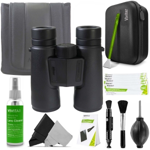 Nikon 10x42 Monarch M5 Waterproof Roof Prism Binoculars (Black) and Cleaning Kit