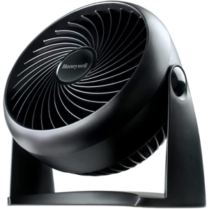 Honeywell HT900C 7" TurboForce® POWER+ Desk/Table Fan, Air Circulator for Small Bedroom, Portable, Wall Mountable, Energy Saving, 3 Speeds, Black