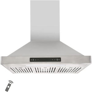 Vesta Brussels 800CFM 36’’ Stainless Steel Wall Mounted Range Hood With Powerful Motor, Touch/Gesture Control, 6’’ Top Vent, Baffle Filters, LED Lights, Adjustable Chimney To 9ft
